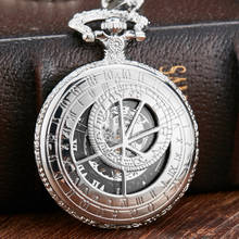 Relógio de bolso mecânico com design antigo, corrente delicadamente esculpida, de steampunk para homens 2024 - compre barato