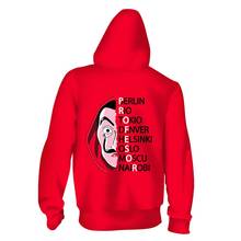 La Casa De Papel Cosplay Costume Money Heist Hoodie Sweatshirt Hooded Coat Jacket Red Men Woman Top New 2024 - buy cheap