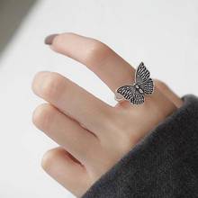 Vintage Hollow Butterfly Thai Silver Color Rings for Women Fashion Retro Open Finger Ring  Jewelry Wedding Party rings 2024 - buy cheap