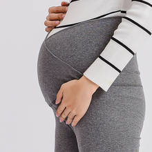 Cintura baixa barriga maternidade legging primavera outono moda roupas de malha para grávidas gravidez calças magras 2024 - compre barato