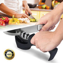 Apontador de faca de aço inoxidável ferramenta de cozinha afiar moedor de pedra facas afiador ferramentas de cozinha 2024 - compre barato