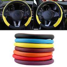 LEEPEE Universal Auto Steering Wheel Covers 37-38cm Micro Fiber Leather Sport Car Steering Wheel Cover Anti Slip Breathable 2024 - buy cheap