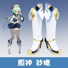 Женская обувь для косплея по мотивам игры Genshin Impact, Белая обувь на высоком каблуке 2024 - купить недорого