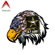 Aliauto Creative Army American Flag Eagle Head Decal PVC Sunscreen Waterproof Reflective Car Sticker Accessories,15cm*14cm 2024 - buy cheap