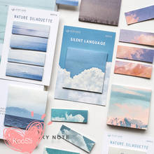 Kawaii Sticky Notes Nature Cloud Silent Ocean Mountain Memo Pad Notepad Diary Creative Self-Stick Note Memo Pads Stationery Set 2024 - buy cheap