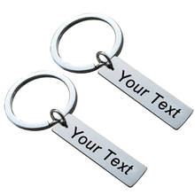 Personalized Customize Keyring Engraved with Your Name Text Date Logo Signature Custom Key Chain 2024 - buy cheap