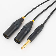 Cabo adaptador de áudio estéreo hifi 3pin 2 xlr, conector macho para 6.35mm 1/4 ''trs, uso para mogami 2944 2024 - compre barato