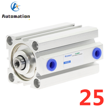 SDA Type Bore 25mm stroke 5/10/20/25/30/40/50/55/60/65/100mm double acting SDA25 compact air pneumatic piston cylinder Female 2024 - buy cheap