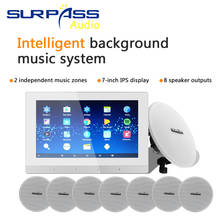 Pantalla de 7 pulgadas con teclado Android, sistema de Audio y música para cine en casa, WIFI, Bluetooth, amplificador en pared con altavoz de techo 2024 - compra barato