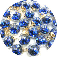 5/10 Uds. De abalorios de estrella de bola de cristal transparente de 16mm de colores, accesorio para la fabricación de joyas, accesorios para el cabello, dijes para pendientes #004 2024 - compra barato