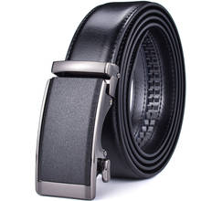 Men’s Genuine Leather Ratchet Dress Belt with Automatic Sliding Buckle Size: 70cm To 160cm 2024 - buy cheap