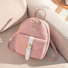 Women Mini Backpack PU Leather Lovely Bow Shoulder Bag For Teenage Girls Ladies Small Rucksack Female School Backpacks #T1P 2024 - buy cheap