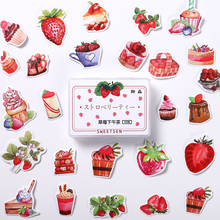 100Pcs/Lot Pink Strawberry Afternoon Tea Sticker DIY Scrapbooking Album Junk Journal Planner Decorative Stickers 2024 - buy cheap