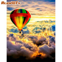 RUOPOTY Frame DIY Balloon Sky Painting By Numbers Landscape Canvas By Numbers Coloring Wall Art Picture For Home Decors Diy Gift 2024 - buy cheap