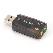 Placa de som usb 5.1 com adaptador de áudio, placa de som usb externa 3d áudio mic interface de alto-falante para laptop pc micro dados 2024 - compre barato