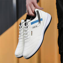 Primavera outono 2021 tênis masculinos de couro branco respirável sapatos casuais homem preto sapatos vulcanizados zapatillas hombre ao ar livre 2024 - compre barato