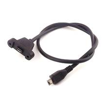 Cable de extensión para dispositivos de GPS para coche, Micro USB de 0,5mm, 5 pines macho a hembra, con agujero de tornillo, 50cm 2024 - compra barato