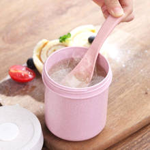 550ML Healthy Material Wheat Straw Sealed Soup Cup With Lid Portable Lunch Box Mini Bento Box Microwave Drink Cup For Porridge 2024 - buy cheap