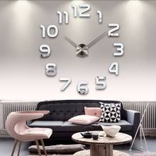 Acrylic Large Wall Clock Modern Design Silent Big 3D DIY Self adhesive Decorative Wall Clock Sticker for Living Room Home Decor 2024 - buy cheap