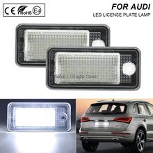 2Pcs LED License Plate Lights Number Plate Lamp For Audi A3 A4 S4 RS4 B6 B7 A6 RS6 S6 C6 A5 S5 2D Cabrio Q7 A8 S8 RS4 Avant 2024 - buy cheap