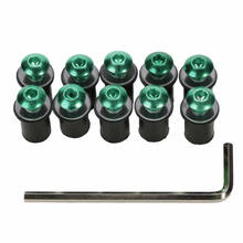 Green M5 18mm Windscreen Bolt Screws Windshield screw bolts Kit common fits for Ducati for Yamaha for Kawasaki for Honda 2024 - buy cheap