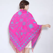 Matacorda-bufanda de Cachemira de 55 pulgadas para mujer, chal cuadrado grande con bufandas flecos, Jacquard, Pashmina 2024 - compra barato