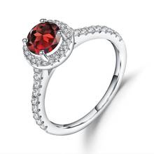 Gem's Ballet-anillo de compromiso de granate rojo Natural para mujer, de Plata de Ley 925 auténtica, anillo Vintage de boda, joyería fina 2024 - compra barato