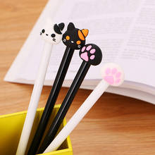 Гелевая ручка с мультяшным черным котом Canetas Kawaii Claw White ручка для школы письменный подарок для детей милые корейские канцелярские принадлежности офисные принадлежности 2024 - купить недорого