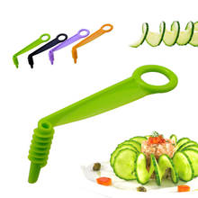 Fatiador de cozinha espiral com lâmina, cortador de mão, pepino, cenoura, batata, vegetais, cortador espiral, acessórios de processo de cozinha, 1 peça 2024 - compre barato