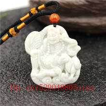 Colgante de Buda Jigong para mujer y hombre, colgante de Jade chino blanco Natural, accesorios de joyería, amuleto tallado, regalos 2024 - compra barato