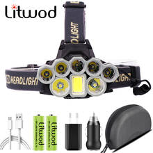 Powerful Headlamp Headlights Led Bulbs Litwod USB Rechargeable 18650 Battery Head Flashlight Torch Lamp Waterproof 5000 Lumens 2024 - buy cheap