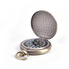 Винтажные часы с бронзовым компасом, карманные часы в стиле ретро для мужчин и женщин, мужские карманные часы с компасом 2024 - купить недорого