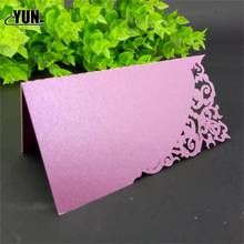 E. 10pcs / Lot Seat Table Cards Laser Cut Wedding Name Card Place Cards Favors Decor Hollow Paper Vine Invitations 2024 - buy cheap