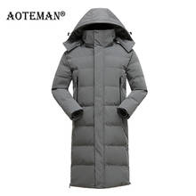 Jaqueta masculina de inverno de lã com capuz, casaco longo quente parkas para homens, roupa grossa casual, casaco fino lm110 2024 - compre barato