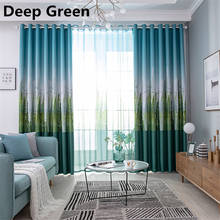 Cortinas opacas con estampado de cedro, persianas de poliéster para ventana, sala de estar, dormitorio, una pieza 2024 - compra barato