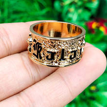 Komi-anéis de casal femininos, 1 peça, nome personalizado, tamanho eua, 8, 10, 12, estilo rústico havaí, ouro, joia para casal 2024 - compre barato