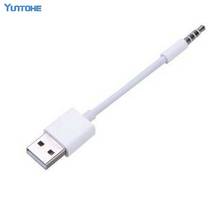 3.5mm USB 2.0 Charger SYNC Cable M to M Audio Headphone Jack Cord 10cm New for Apple ipod shuffle 3rd 4th 5th 6th Gen White 2024 - buy cheap