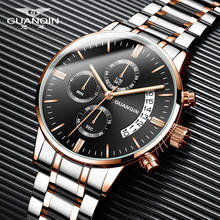 Guanqin-relógio de pulso masculino, luxuoso, marca top famosa, moderno, casual, quartzo, militar, saat 2024 - compre barato