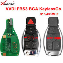 Xhorse-llave inteligente VVDI FBS3 BGA KeylessGo, control remoto sin llave de entrada, con botón de empuje, 315/433MHZ, para W204, W207, W212, W164, W166, W221 2024 - compra barato