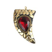 DoreenBeads Fashion Zinc Based Alloy Religious Pendants Horn-shaped Gold  Wine Red Rhinestone Jewelry DIY Findings Charms , 1 PC 2024 - buy cheap