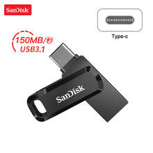 Sandisk-mini pen drive usb 100% original, usb 128 tipo-c, 32gb, 64gb, memória flash, 3.1 gb 2024 - compre barato