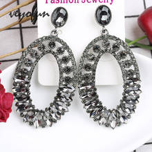 Veyofun Vintage Round Crystal Drop Earrings Elegant Hollow Rhinestone Dangle Earrings Jewelry for Women Gift 2024 - buy cheap