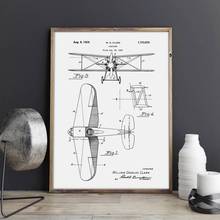 Staggered Biplane patent, Aviation artwork,Gallery wall art , posters, room decor, print,blueprint, gift idea,wall Decorations 2024 - buy cheap