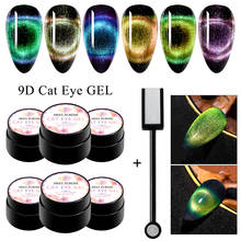 Holographic Glitter Effect Magnet Cat Eye Nail Gel Polish Starry Shining 9D Chameleon Laser Magnetic Nail Polish Gel Varnishes 2024 - buy cheap