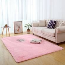 Nordic Pink Living Room Carpet Long Hair Bedside Blanket Living Room Coffee Table Rug Girl Room Bedroom Floor Mat Non-slip Rug 2024 - buy cheap