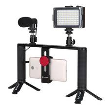 PULUZ-plataforma de transmisión en vivo 4 en 1 Vlogging para grabación de películas, estabilizador de vídeo para teléfono inteligente, película con mango estable, aparejo de agarre para iPhone 2024 - compra barato