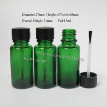 360pcs/lot 15ml Empty Green Nail Polish Bottle Cosmetic Essential Oil Container With Brush Cap Packaging 2024 - buy cheap