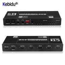 Kebidu-conmutador de matriz 4K HDMI 4X2 Matrix 2X2, conmutador 4 en 2, divisor 30HZ HDCP 2,2, compatible con HDMI 2,0 matrix 2024 - compra barato