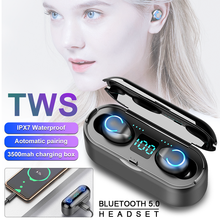 Mini Sem Fio Bluetooth 5.0 EDR TWS Remarcação do Fone De Ouvido de Redução de Ruído LEVOU Display Digital Banco De Potência 3500mah de Reposição Longo Estande por 2024 - compre barato