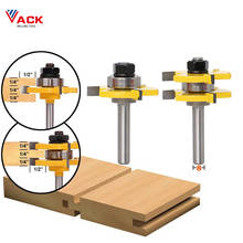 VACK 2pcs 1/4” Shank Assemble Router Bits Tongue and Groove Joint  T-Slot Carbide Milling Cutter for Wood Woodwork Cutting Tools 2024 - buy cheap